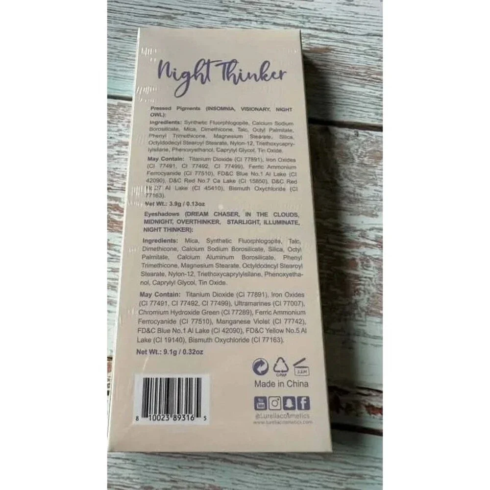 New Sealed the Lurella Cosmetics Night Thinker Eyeshadow Palette